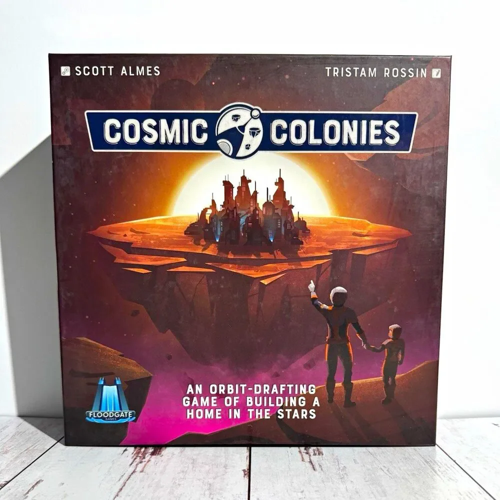 Floodgate Games Cosmic Colonies Space Board Game Complete Game 1P Ages 8+